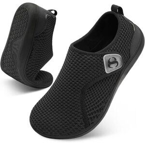 👑Women's Comfortable Walking Shoes Black Breathable Sneakers Closed Toe Pull On